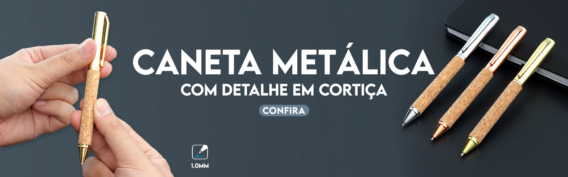 Caneta Metal e Cortia