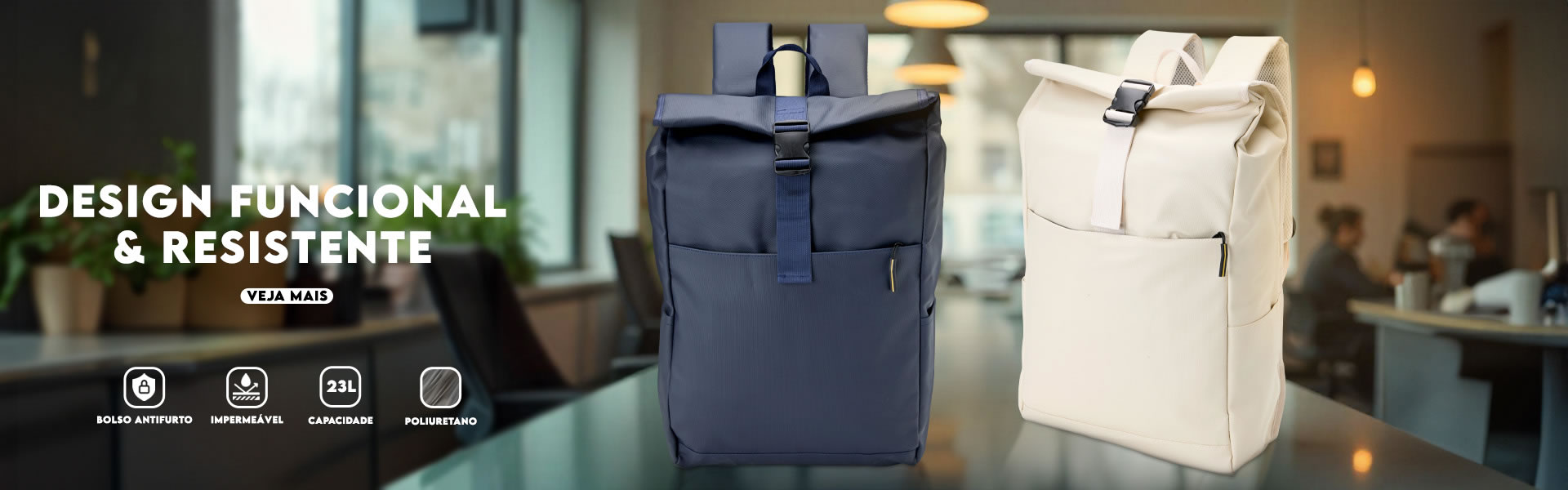 Mochila PU Impermevel 23 Litros